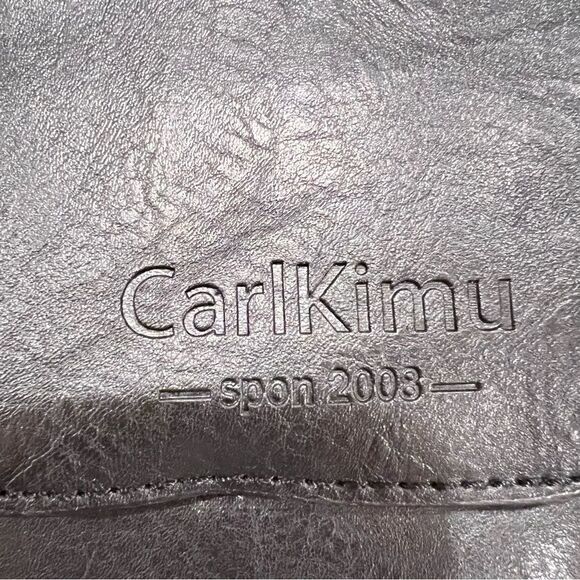 CarlKimu Men’s black leather bag - Picture 4 of 6